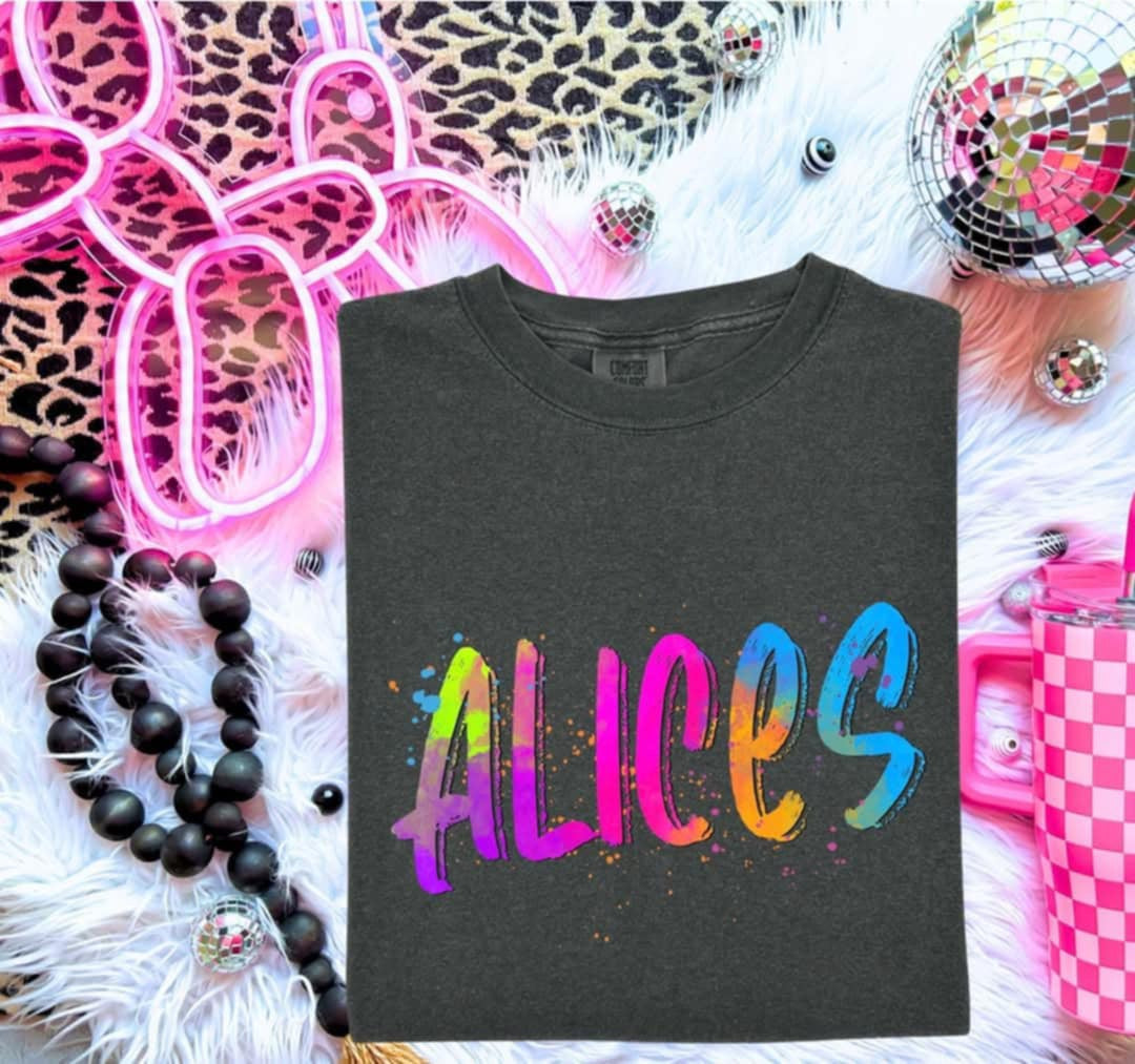 Alices Neon Splatter (S&G) 99949 DTF transfer
