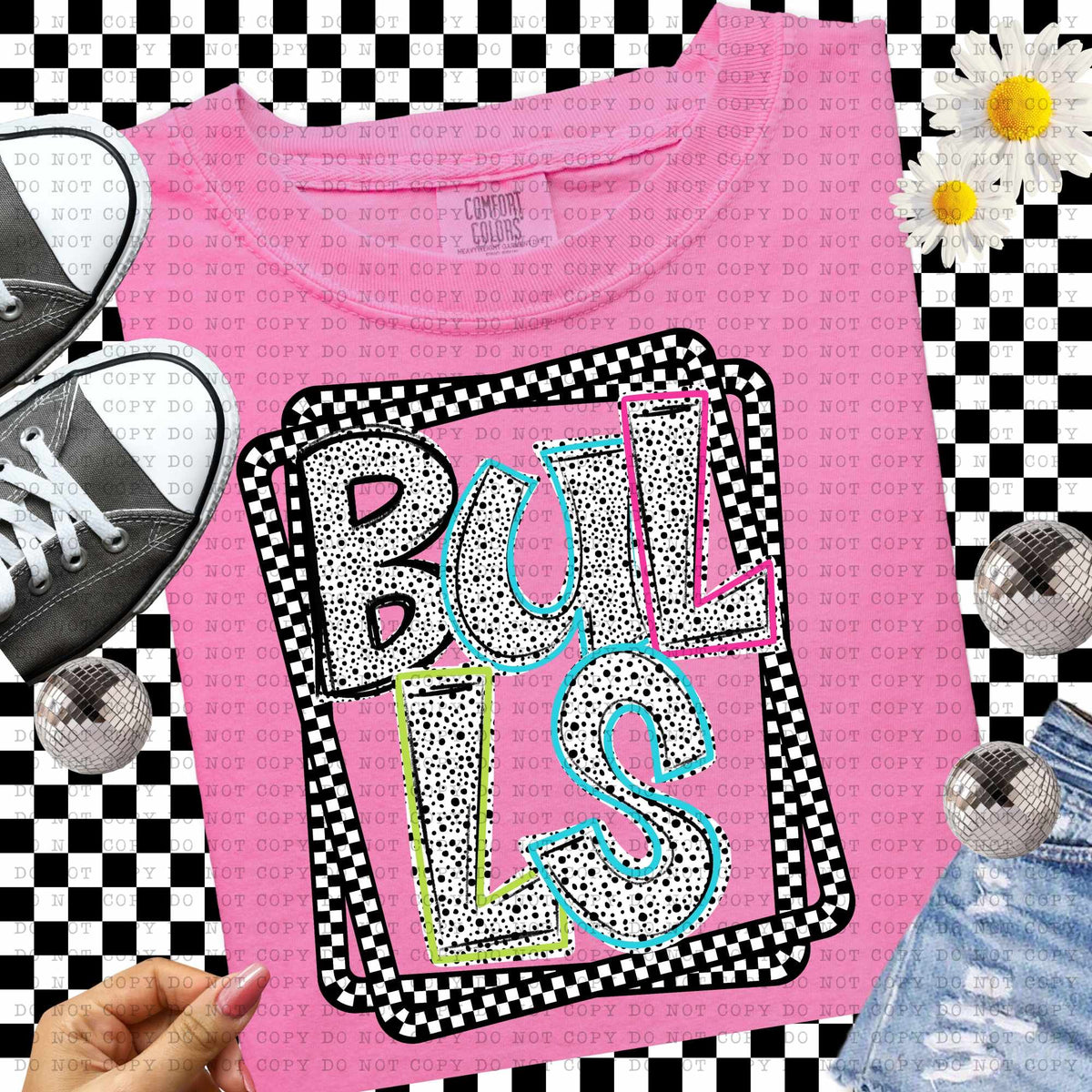 Bulls Dalmatian filled mascots (ECHT) 55144 DTF transfer