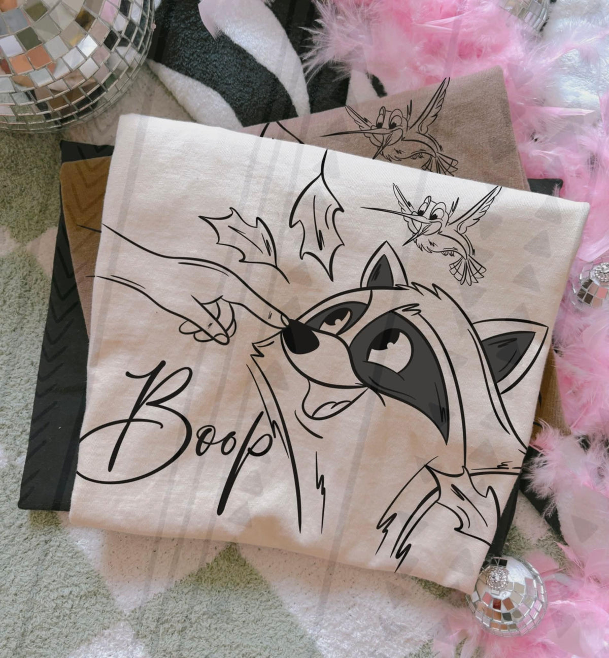 Boop Raccoon TGG DTF transfer