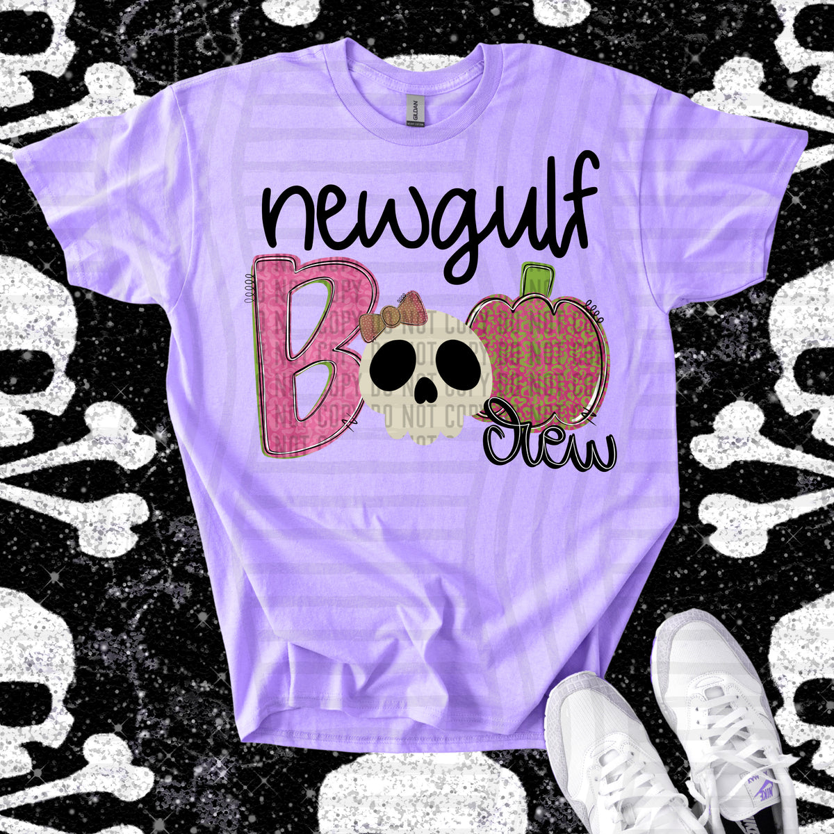 new gulfs boo crew skull and apple (Caplinger) DTF Transfer