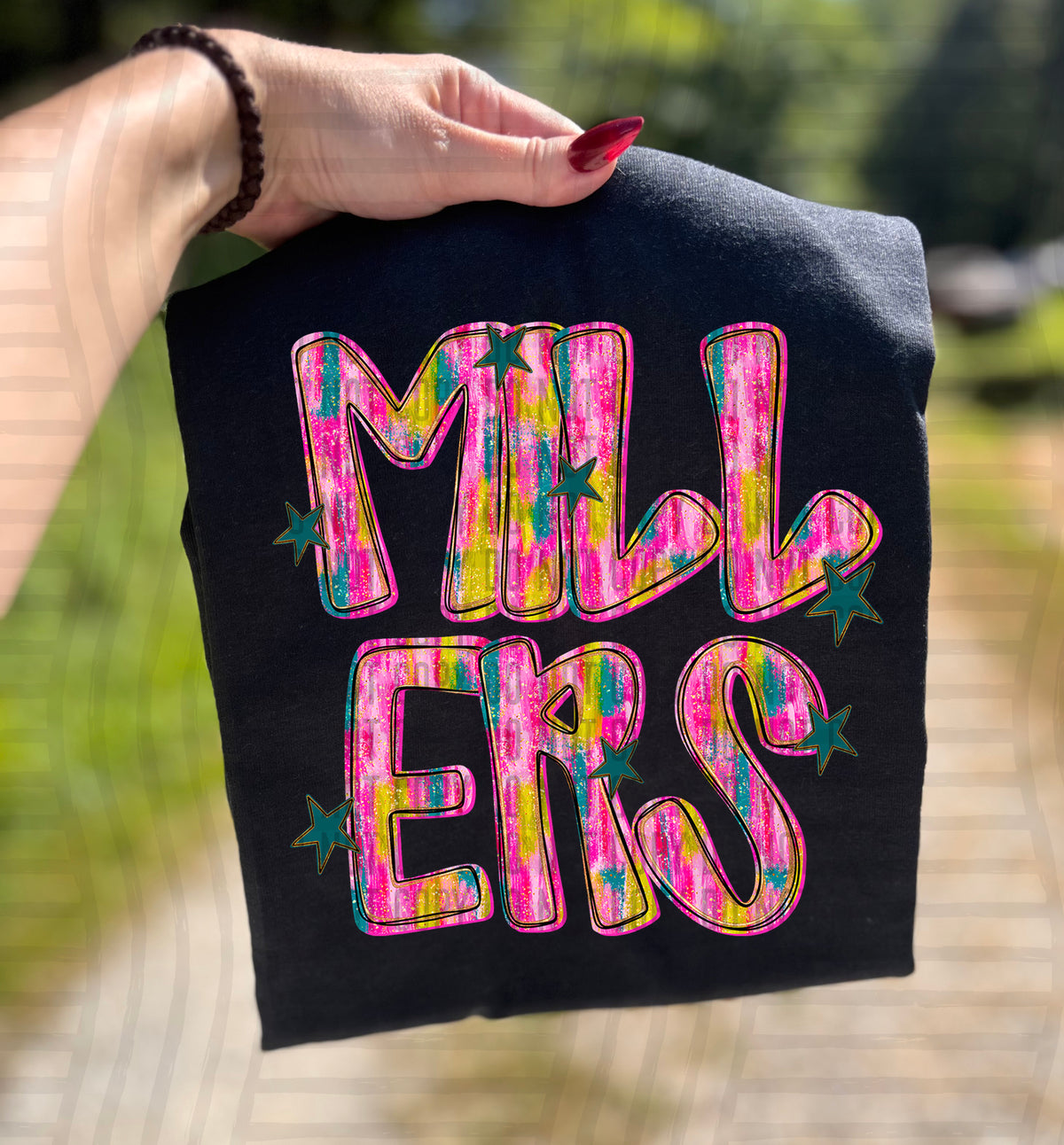 Millers Pink Brushstroke (Caplinger) DTF Transfers