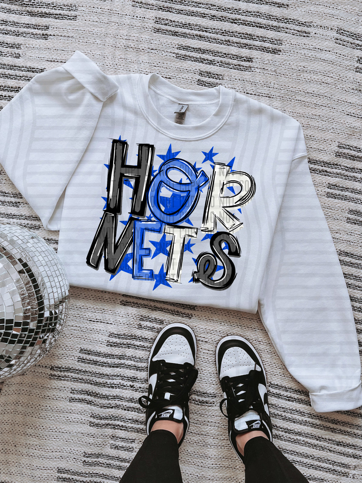 hornets black and blue with blue stars (caplinger) DTF Transfer