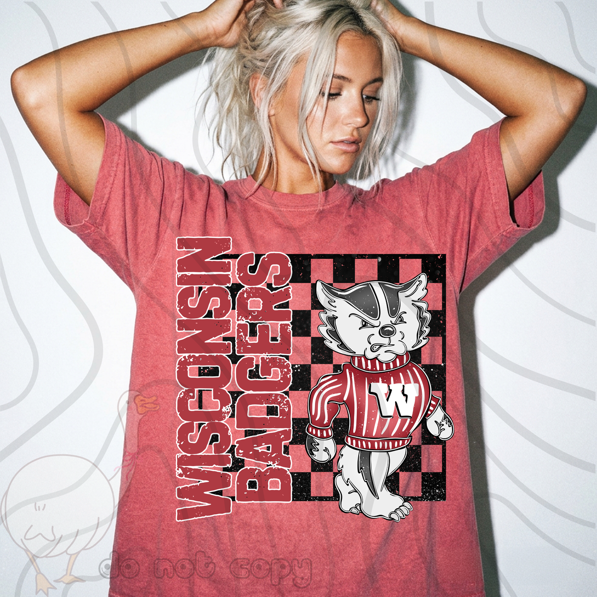 wisconsin badgers 75 college mocks (dkdbk) DTF transfer