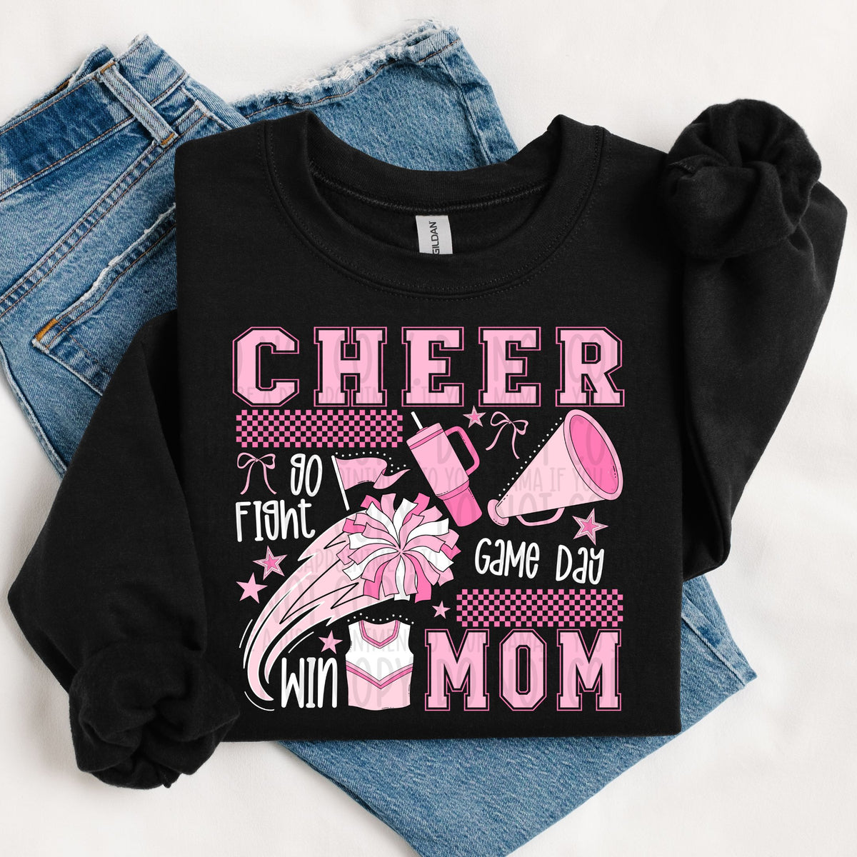 Cheer Mom Pink Items WHITE (SWD) DTF transfer