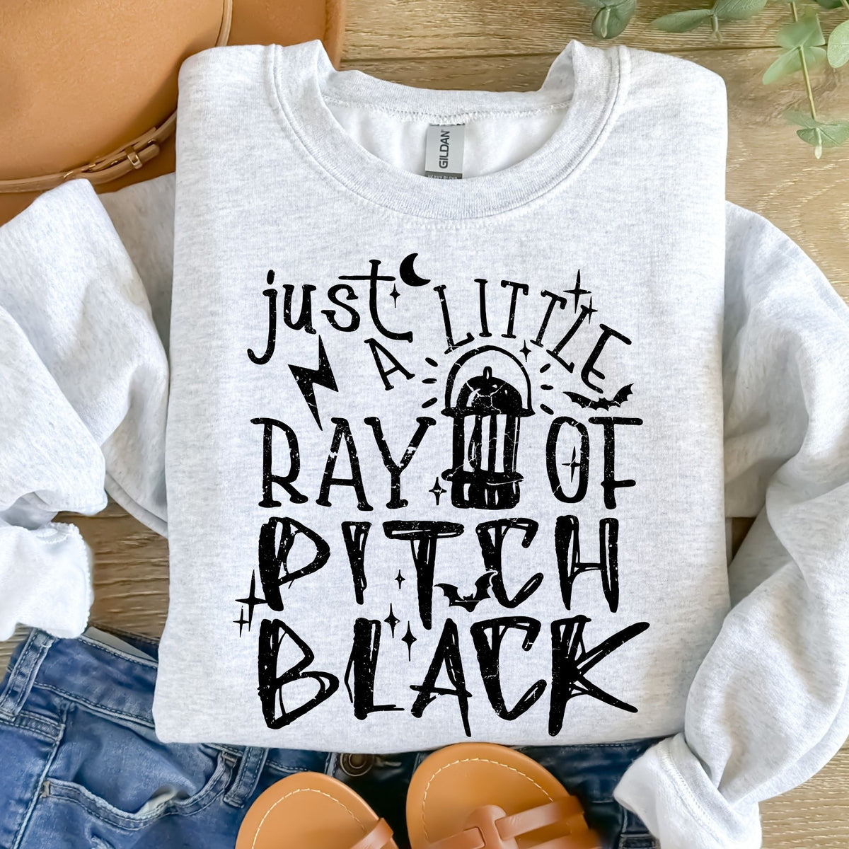 Just a little ray of Pitch Black Black-38353-DTF transfer