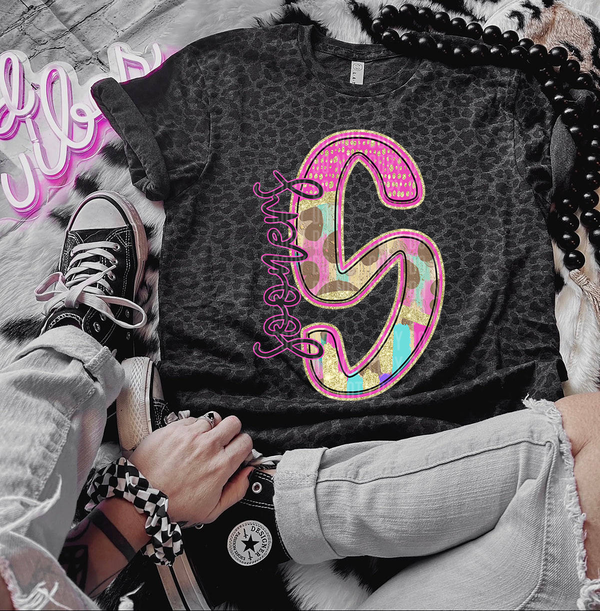 Rainbow Leopard Sooners (Caplinger) DTF transfer