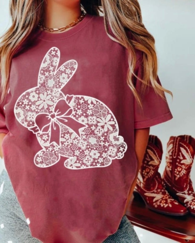 Lace bunny 87792 DTF transfer