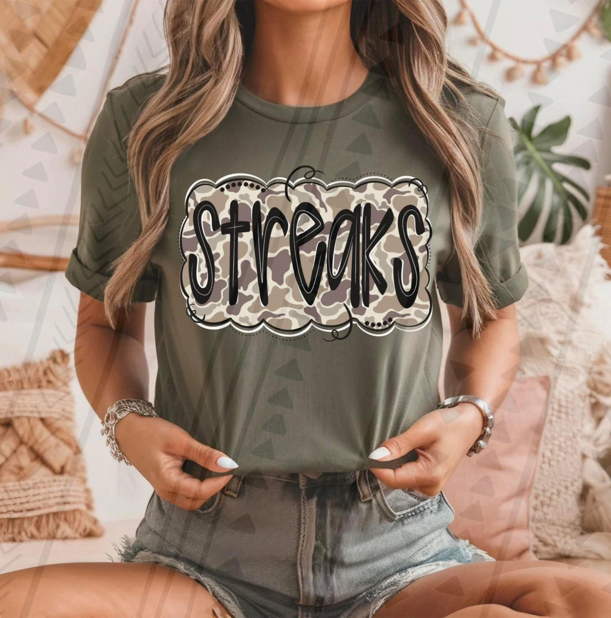 Streaks camo mascot TGG DTF transfer