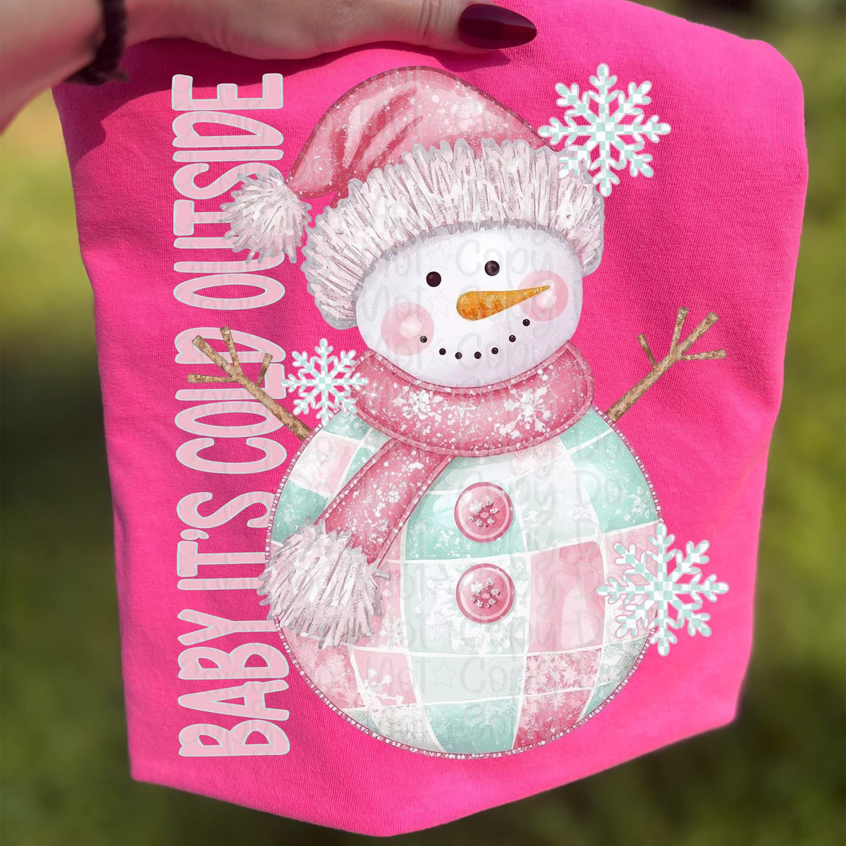 Baby it’s cold outside pastel snowman (Virgo) DTF Transfer