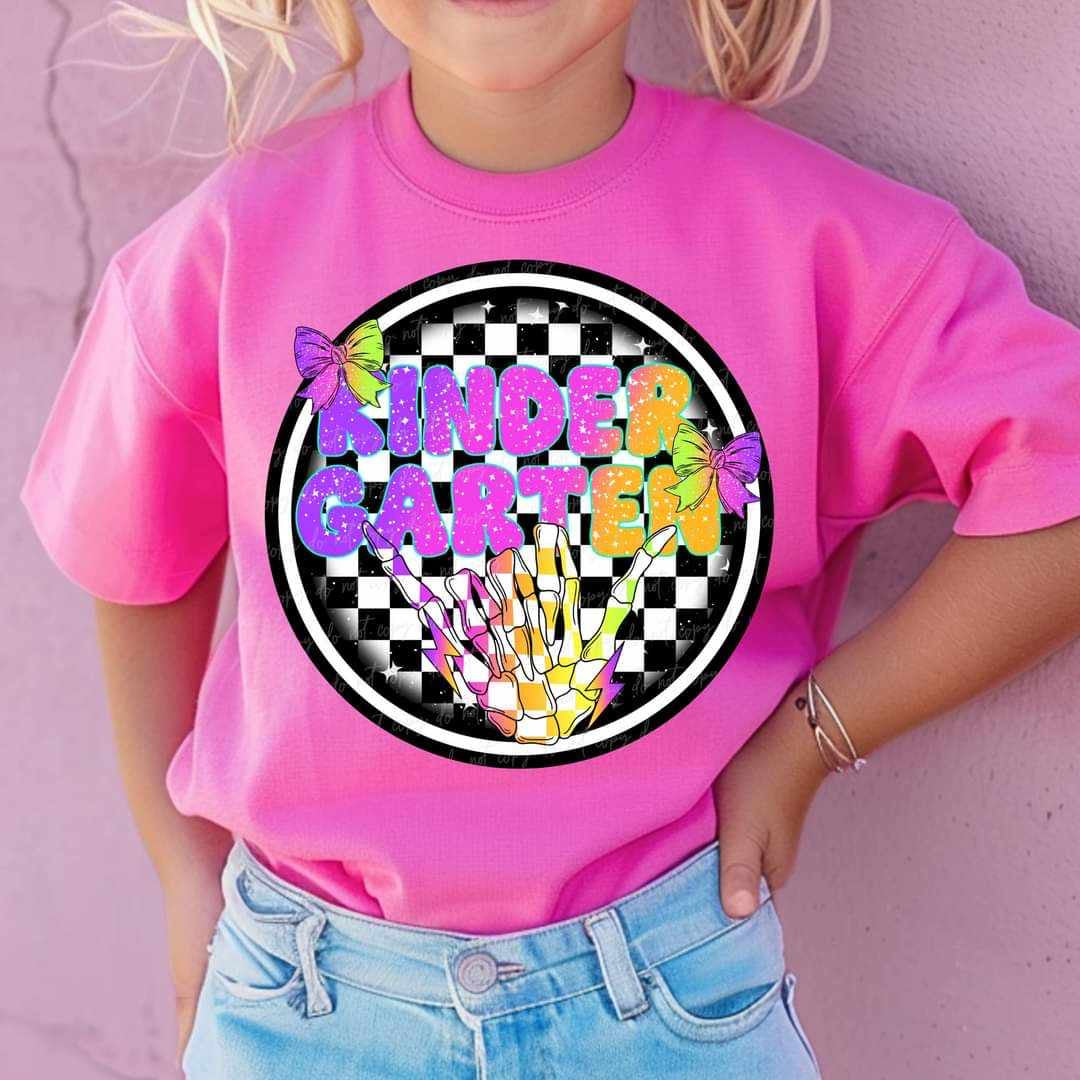 Kindergarten skellie hand circle GIRL (VIRGO) 50183 DTF transfer