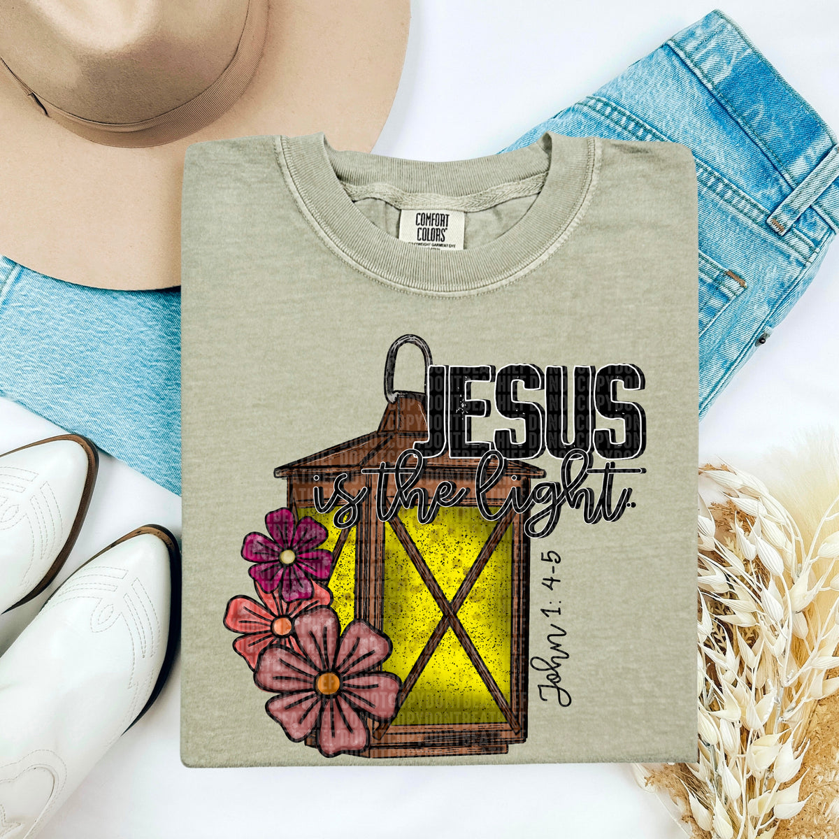 Jesus is the light 103424 DTF transfer