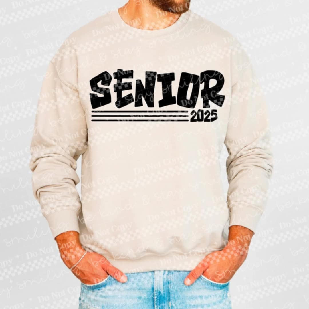 Senior 2025 black font (CMLD) 94833 DTF transfer