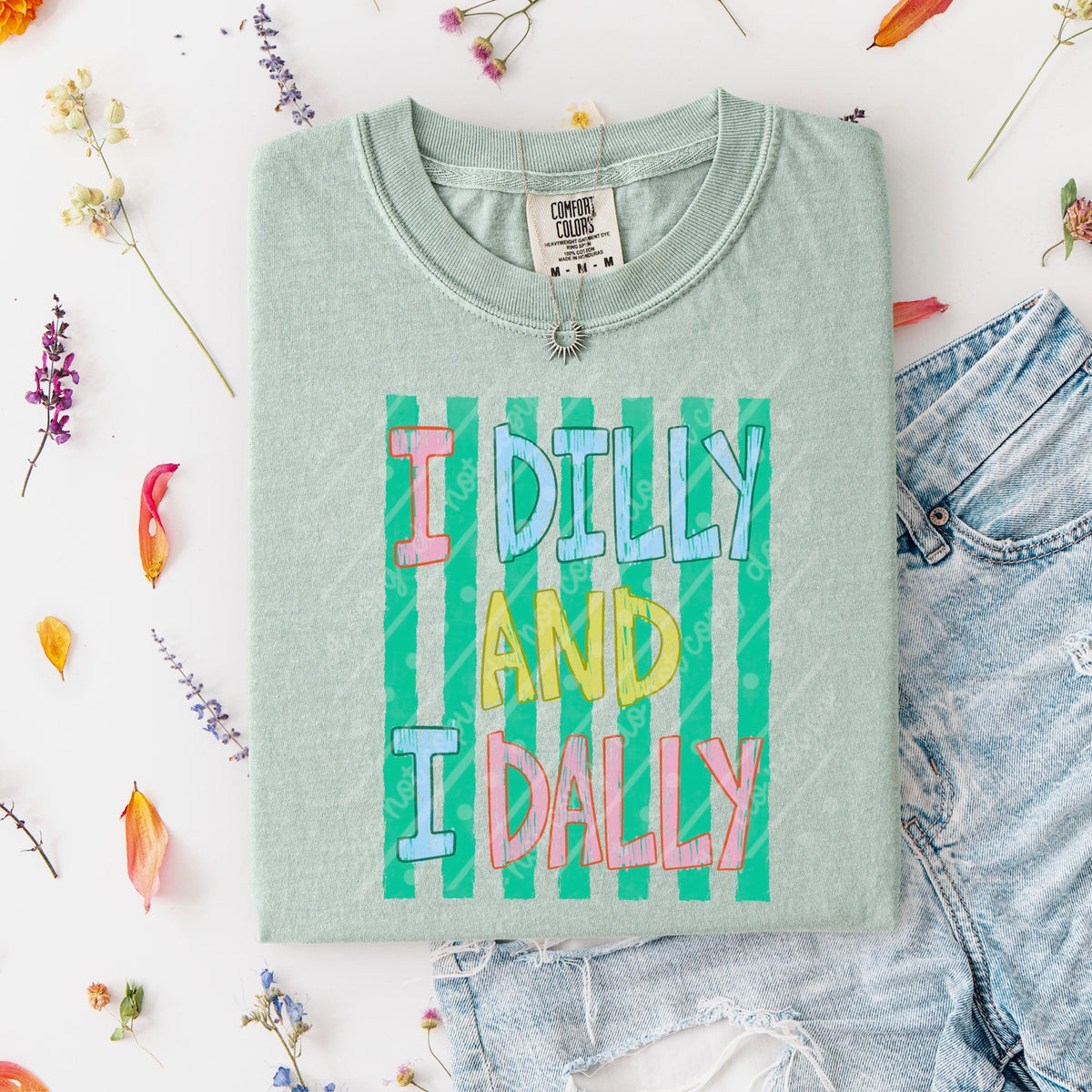 Dilly and dally stripes no stars Sunday special DTF transfer