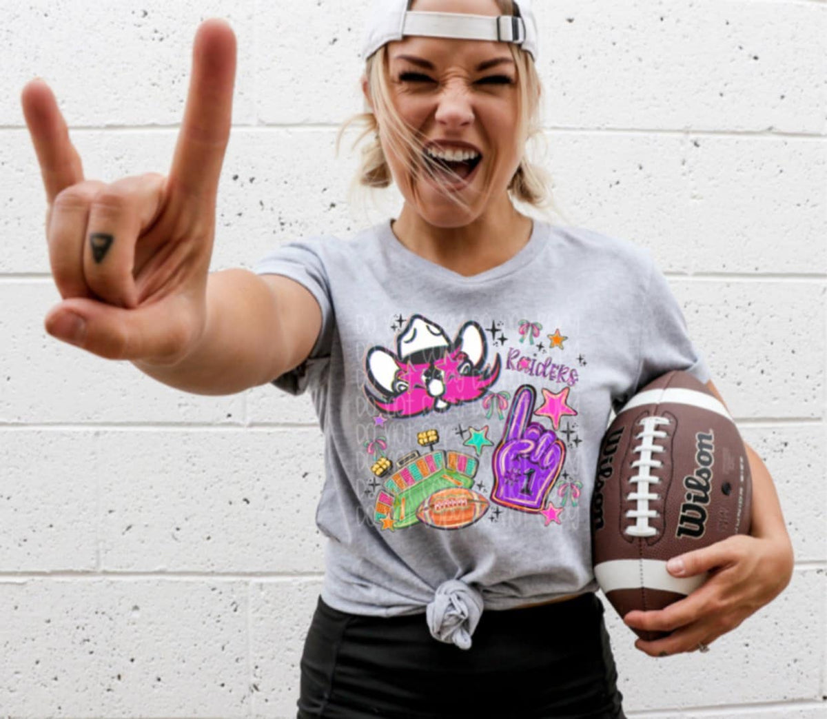 Raiders Rainbow Mascot SSD DTF transfer