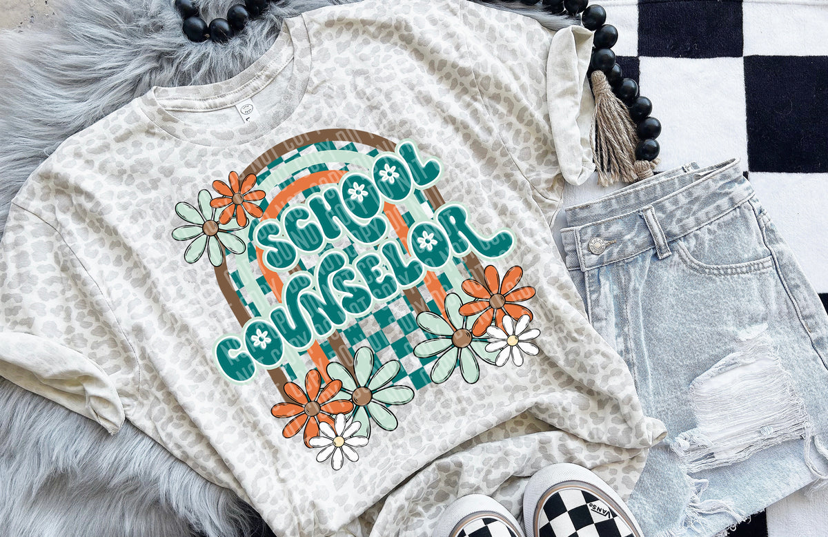 School Counselor Floral Arch 49494 DTF transfers