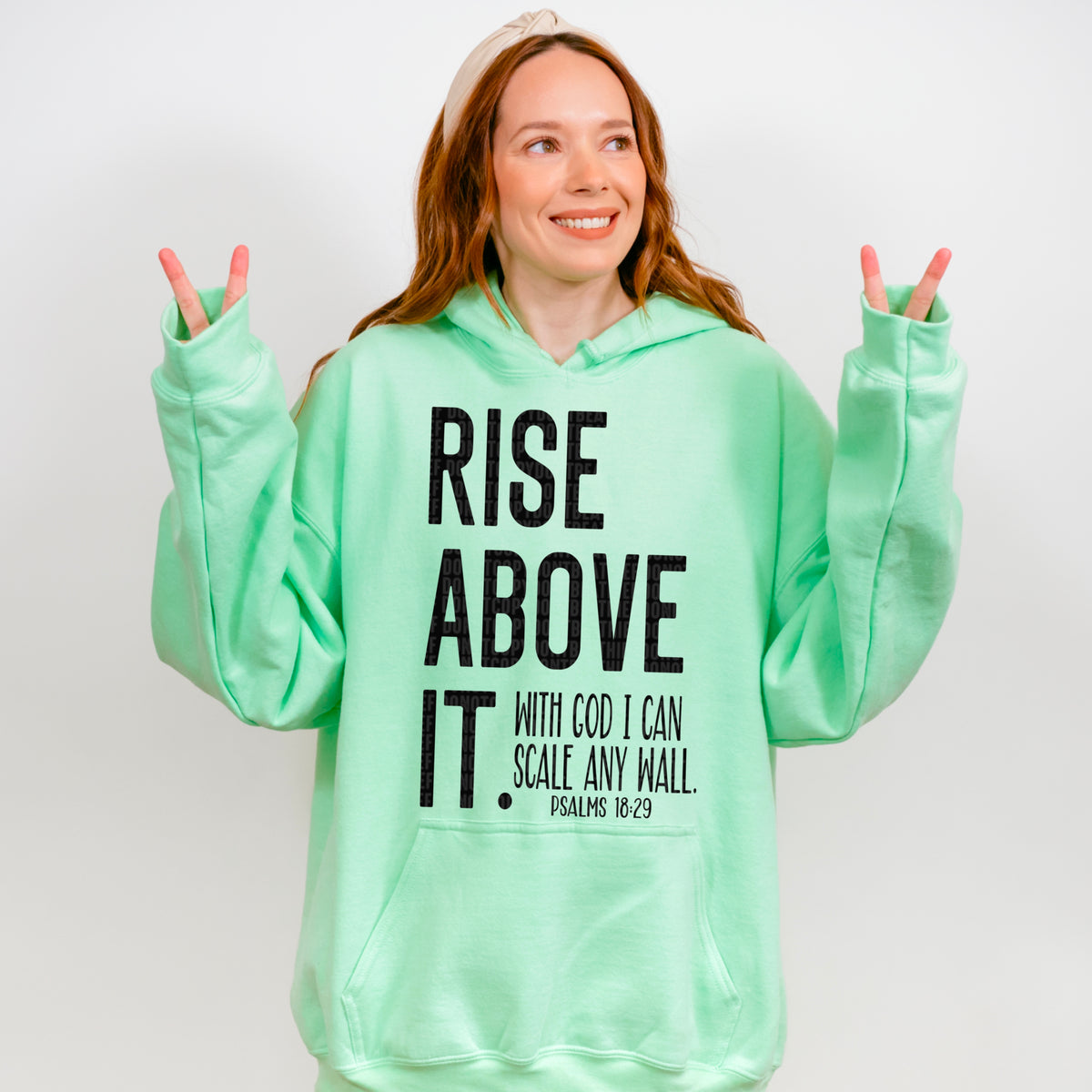 Rise above it. With god I can scale any wall (SDD) 95756 DTF transfer
