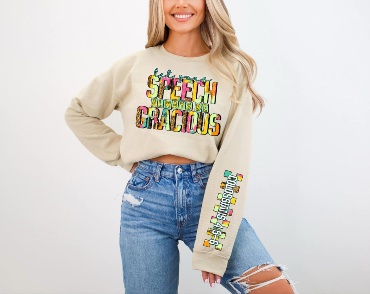 Let your speech always be gracious FRONT 87446 DTF transfer