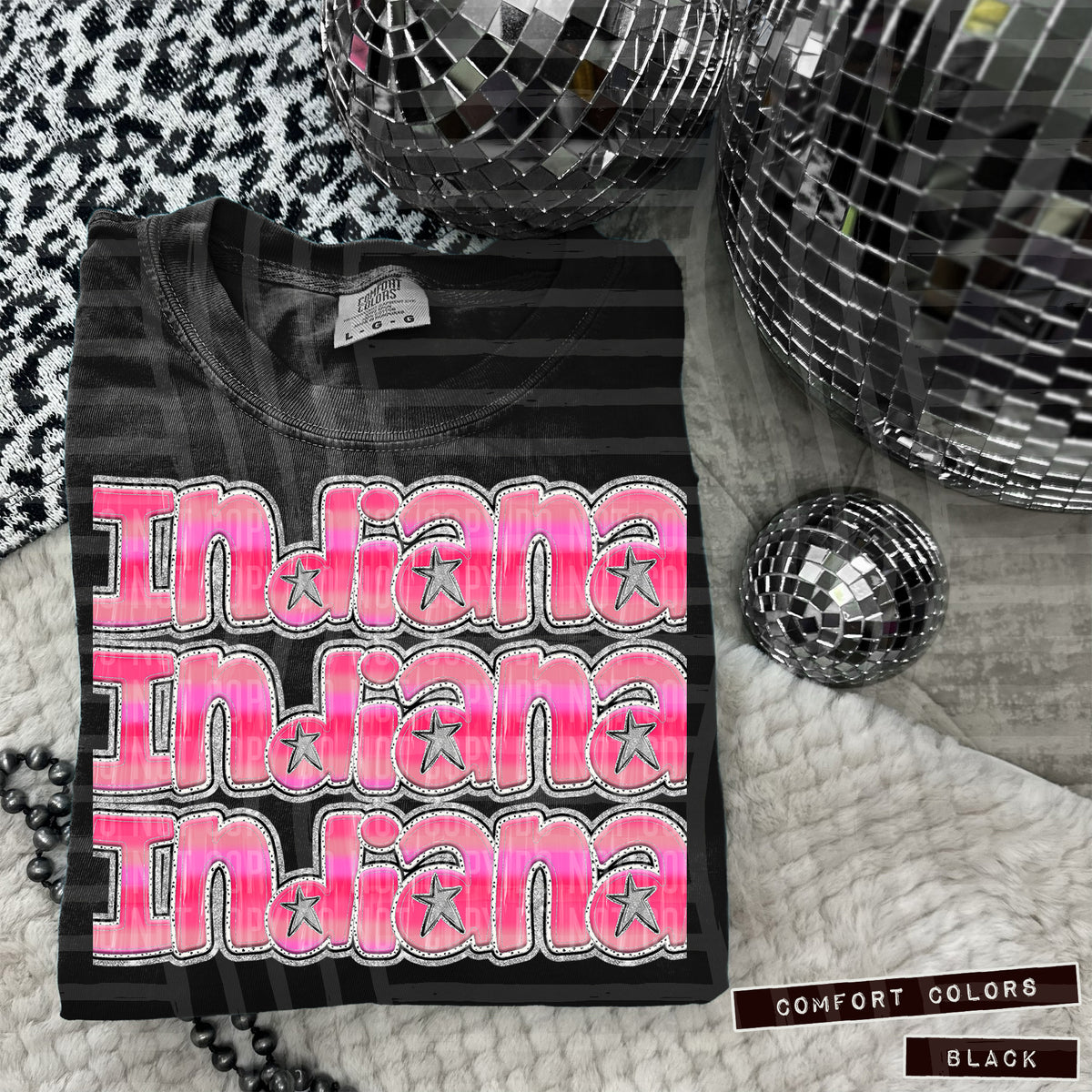 Indiana Pink Stacked (Caplinger) 101953 DTF transfer