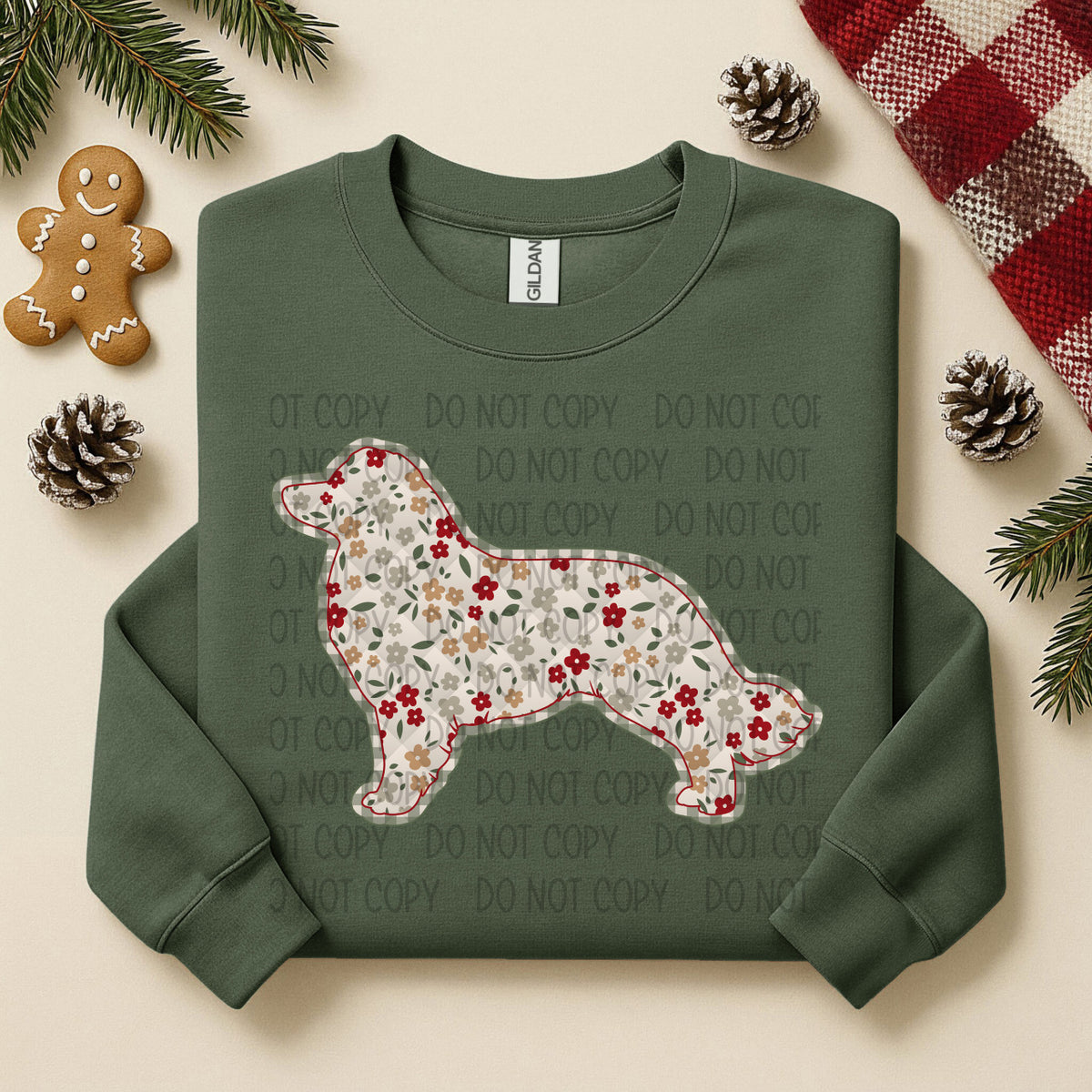 Australian Shepherd Floral (SWD) DTF TRANSFER