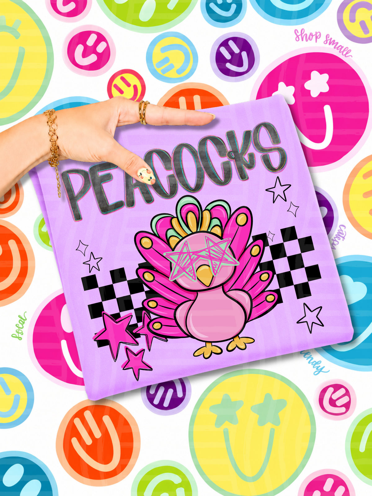 peacocks starry eyed checks (CAPLINGER) DTF Transfer