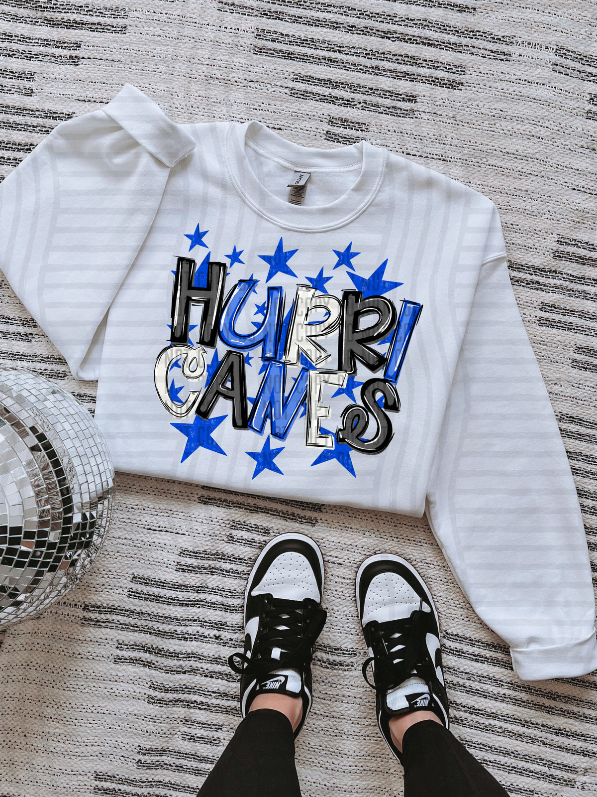 hurricanes black and blue with blue stars (caplinger) DTF Transfer
