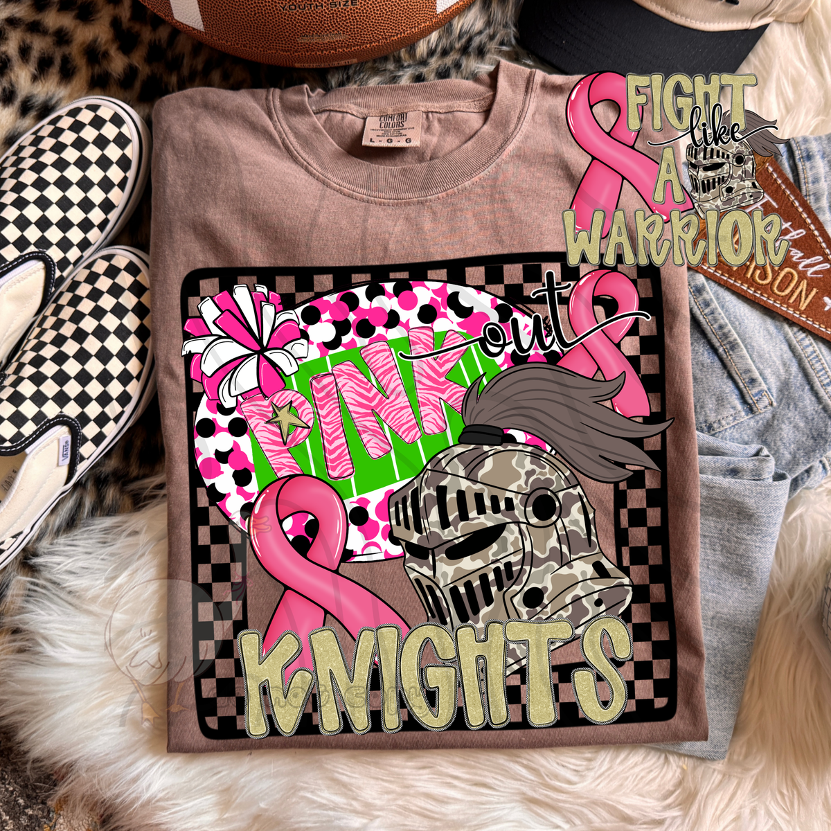 Knights pink out camo (DKD) DTF transfer