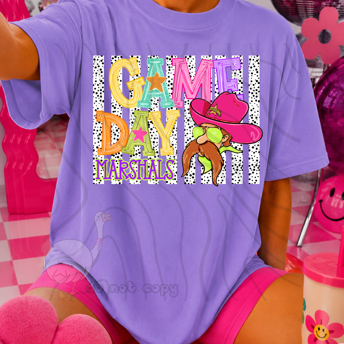 Marshalls poppy game day (DKD) DTF Transfer