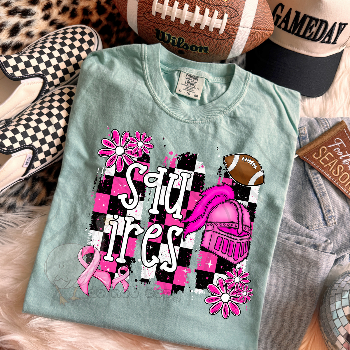 Squires Pink Checker Mascot (DKD) DTF Transfers
