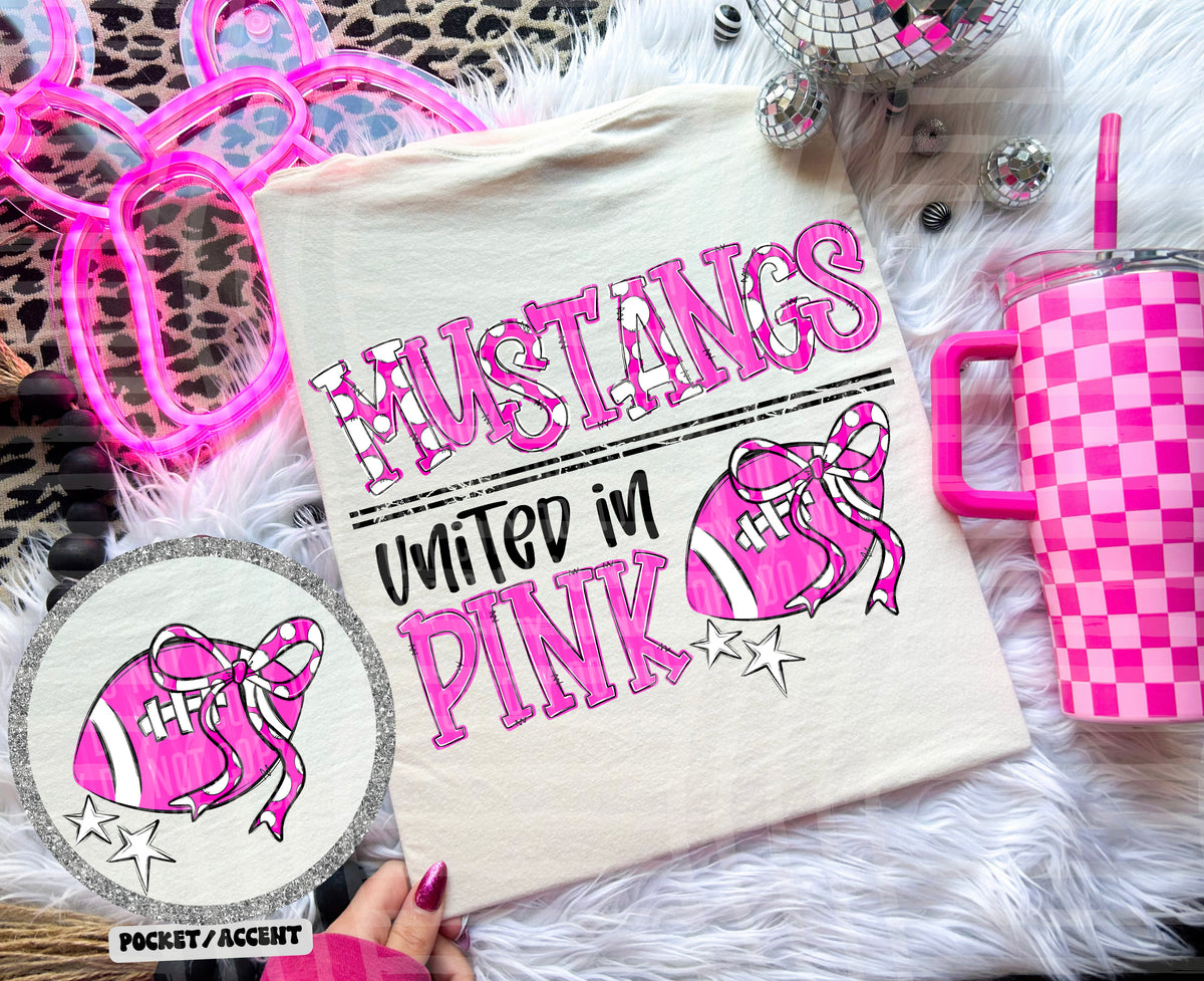 mustangs united in pink (caplinger) DTF transfer