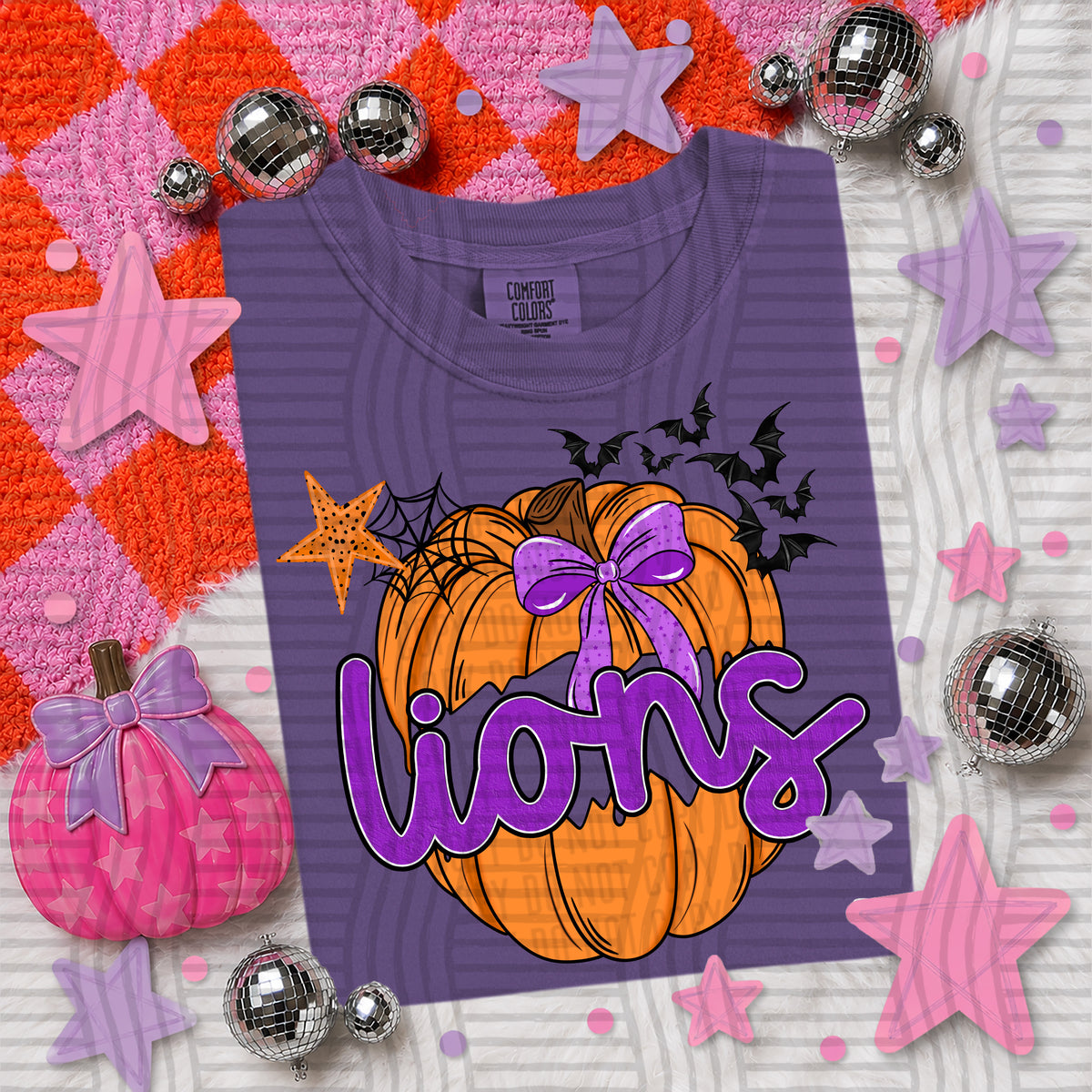 lions pumpkin pop (Caplinger) DTF transfer