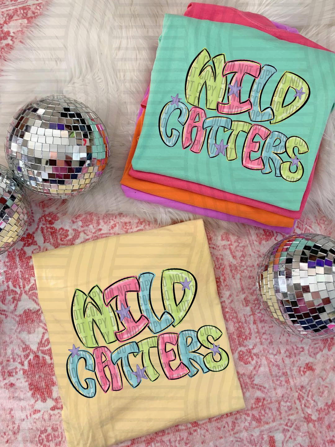 Wildcatters Glittery & Preppy Mascots (Caplinger) DTF transfer