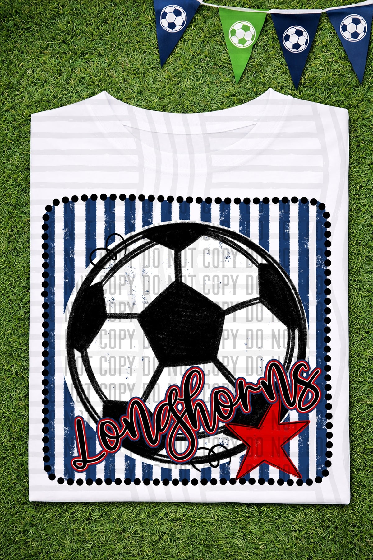 Longhorns RWB Framed (Caplinger) DTF transfer