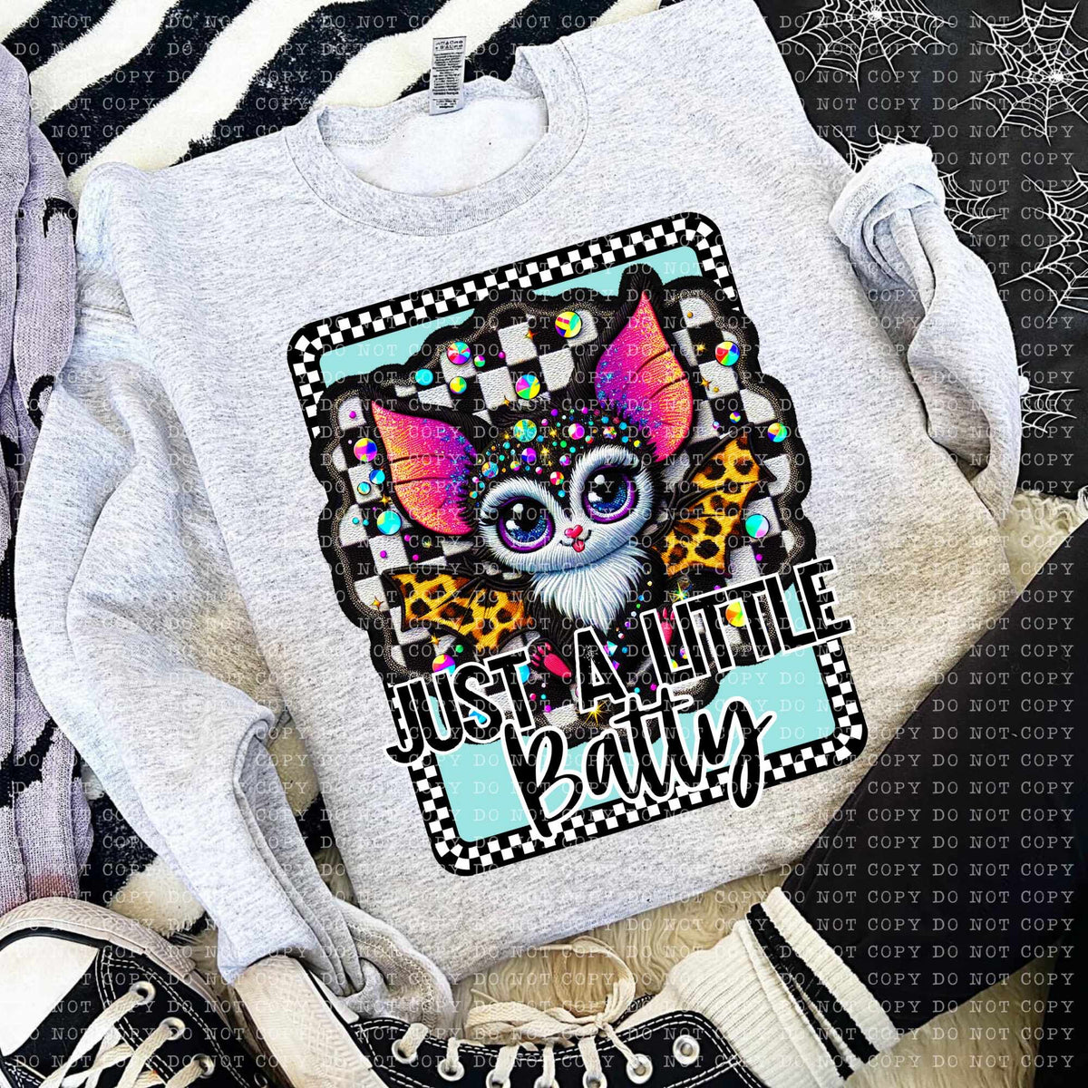 Just a little batty card (ECHT) 58772 DTF transfer