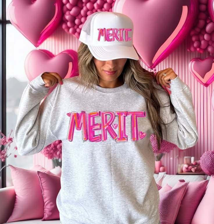 Merit pink brushstroke (S&G) 79651 DTF transfer