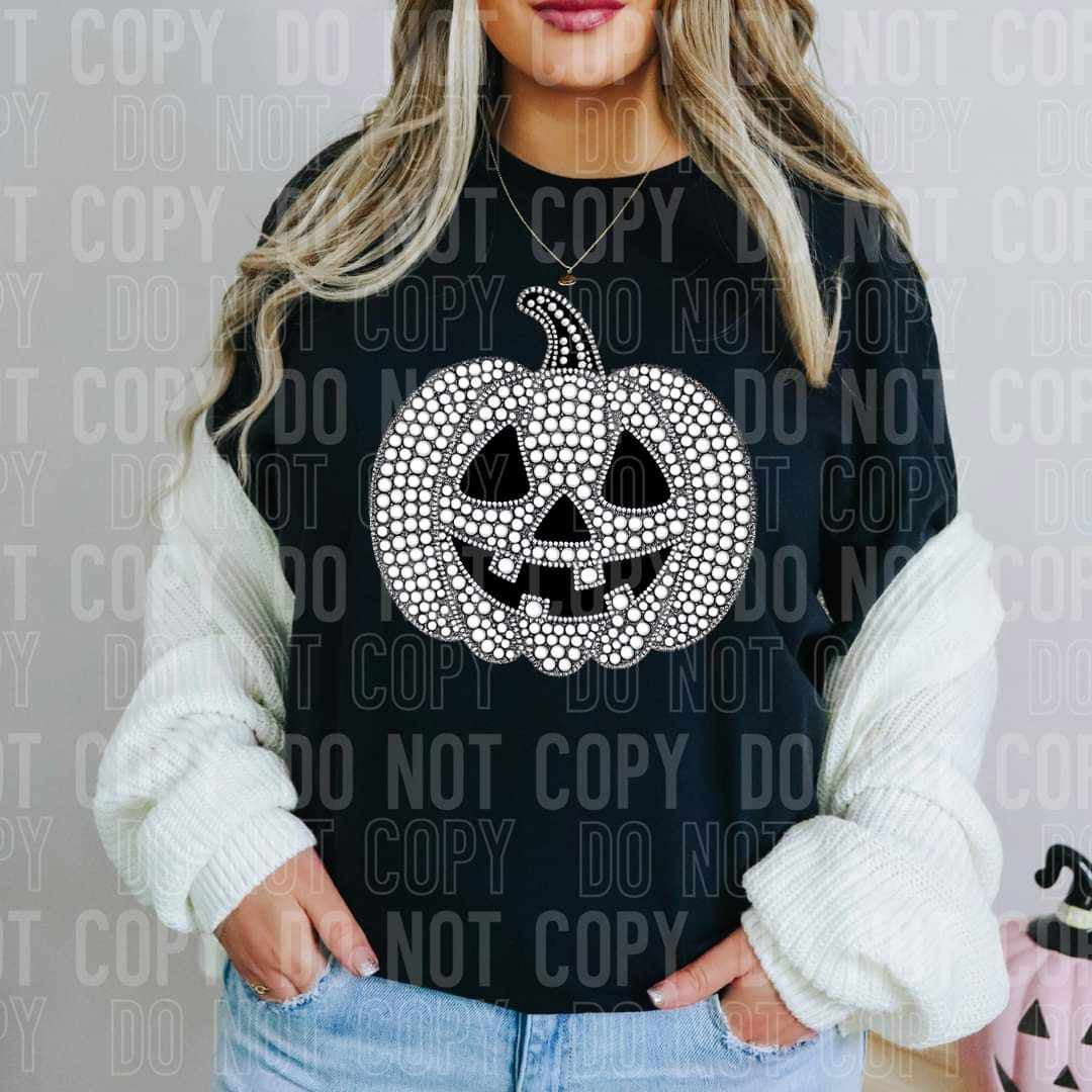 Rhinestone pumpkin (DD) 52799 DTF transfer