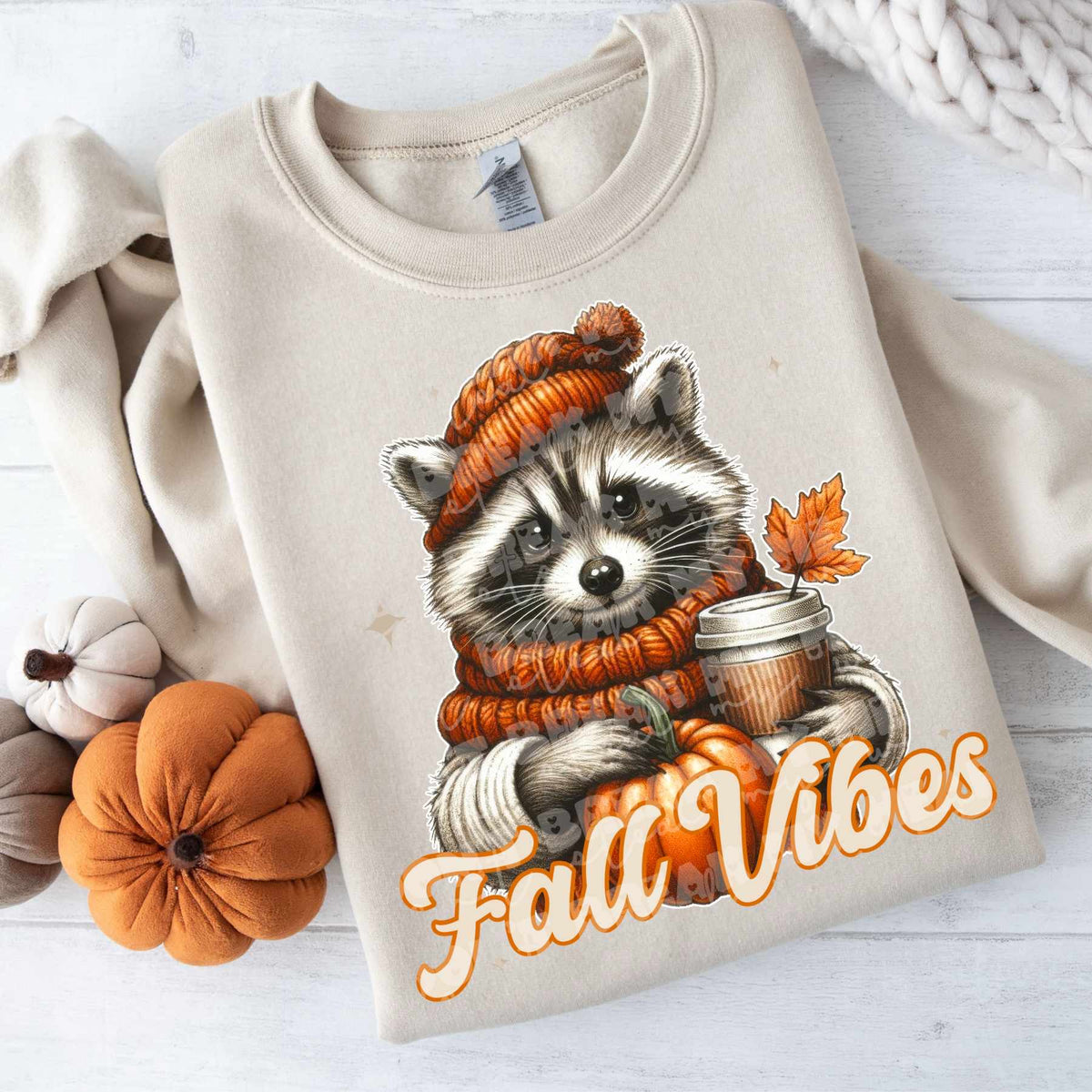 Fall vibes raccoon (LANE) 58648 DTF transfer