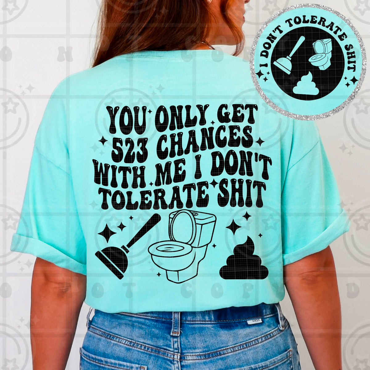 I don’t tolerate shit POCKET PRINT HW DTF Transfer