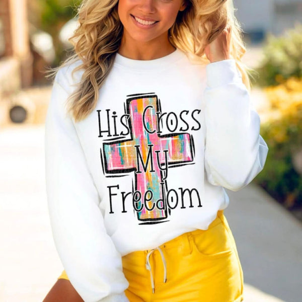 His cross my freedom (SDD) 96102 DTF transfer