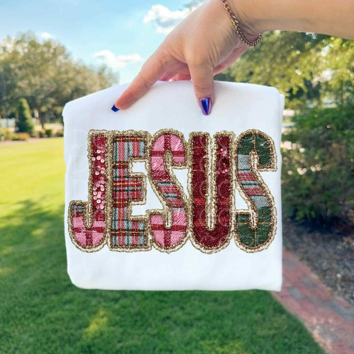 Jesus Faux Sequin (exclusive) DTF Transfer