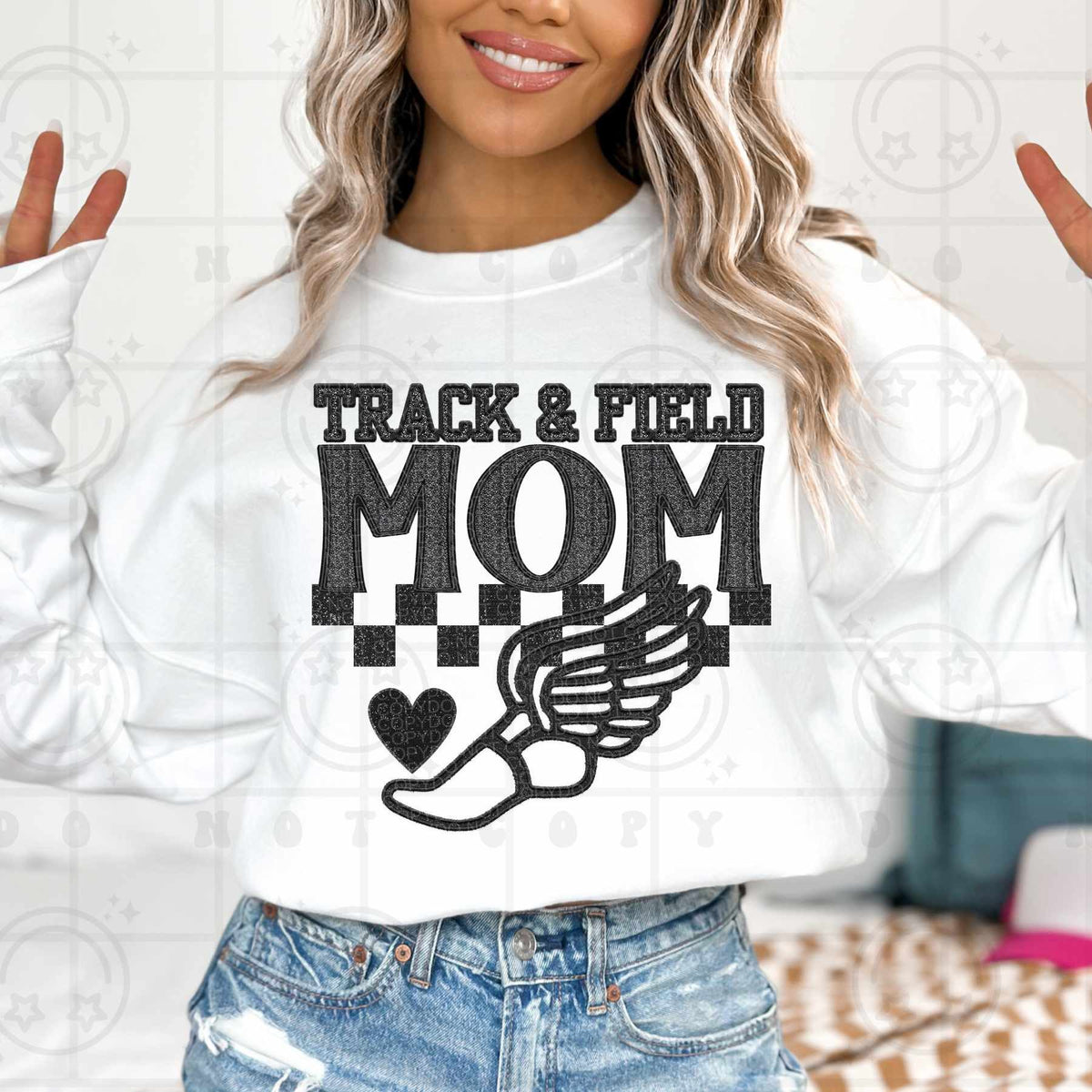 Track & field mom (HW) 84554 DTF transfer