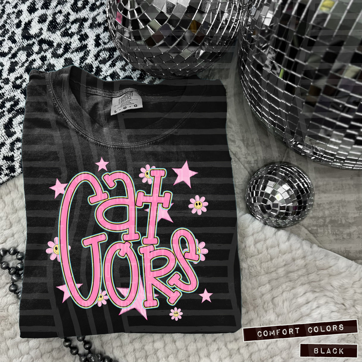 Gators Pink Flowers And Stars 104963 DTF transfer