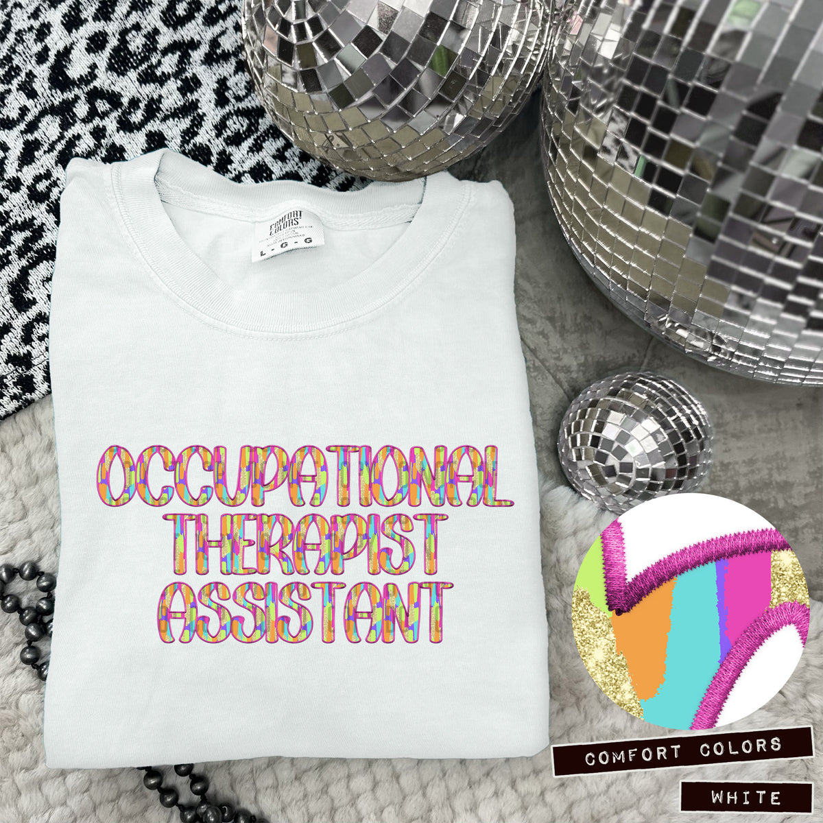 Occupational Therapist Assistant Juneberry Brushstrokes (Caplinger) DTF transfer