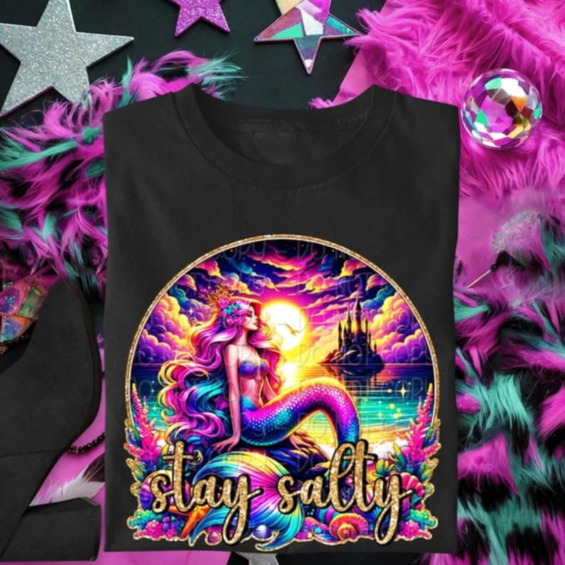 Stay salty mermaid 1 (TTD) 100185 DTF transfer