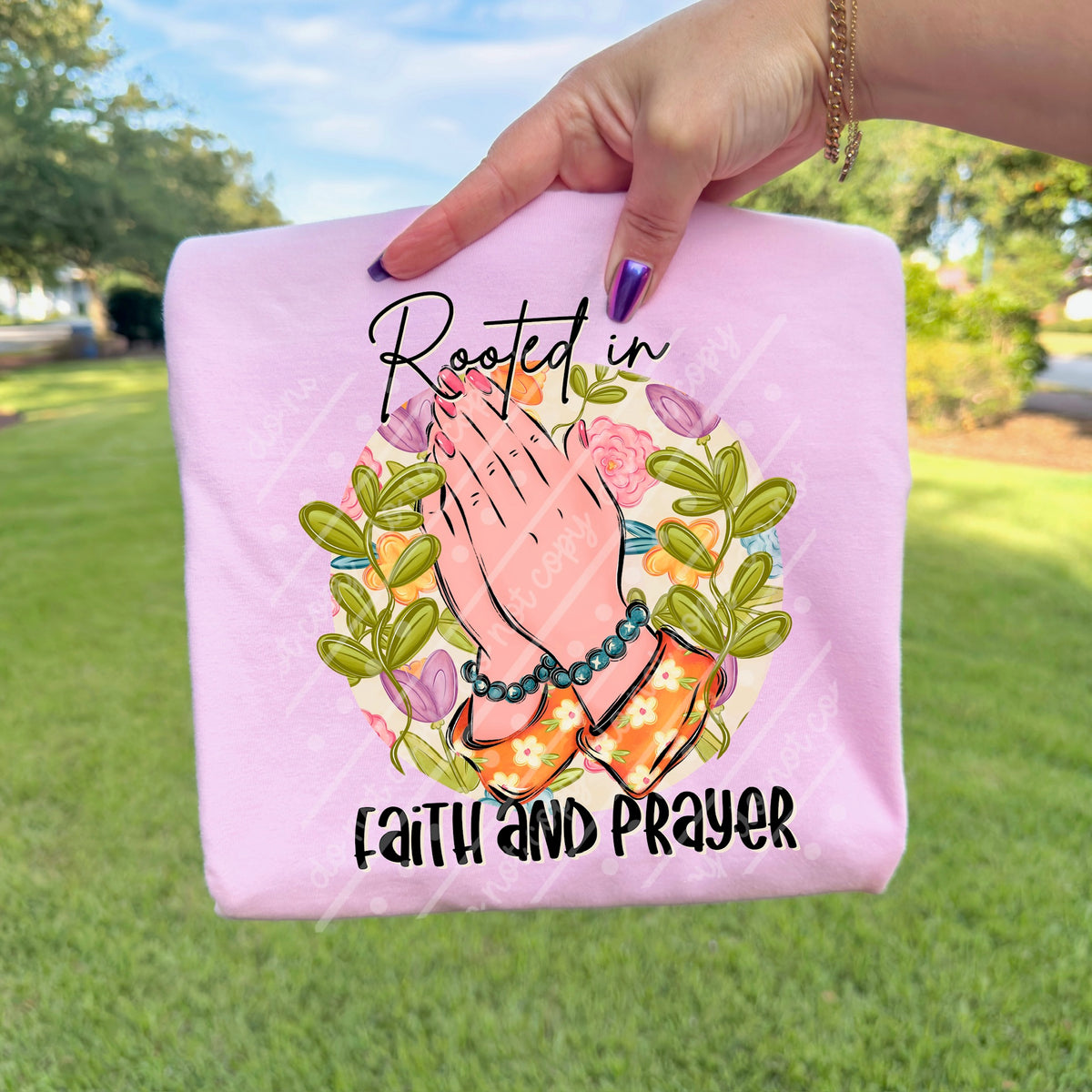 Rooted in faith and prayer DTF Transfer
