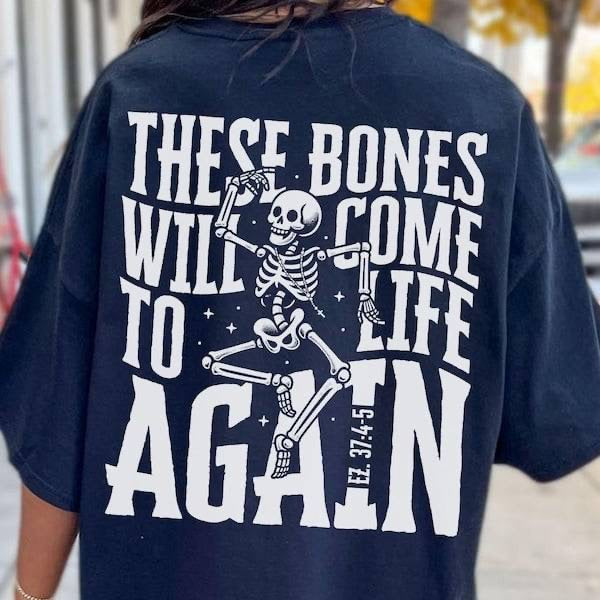 These bones will come to life again white font (KARTA) 62925 DTF transfer