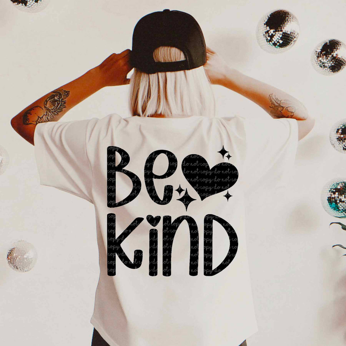 Be kind black heart (CMLD) 84750 DTF transfer