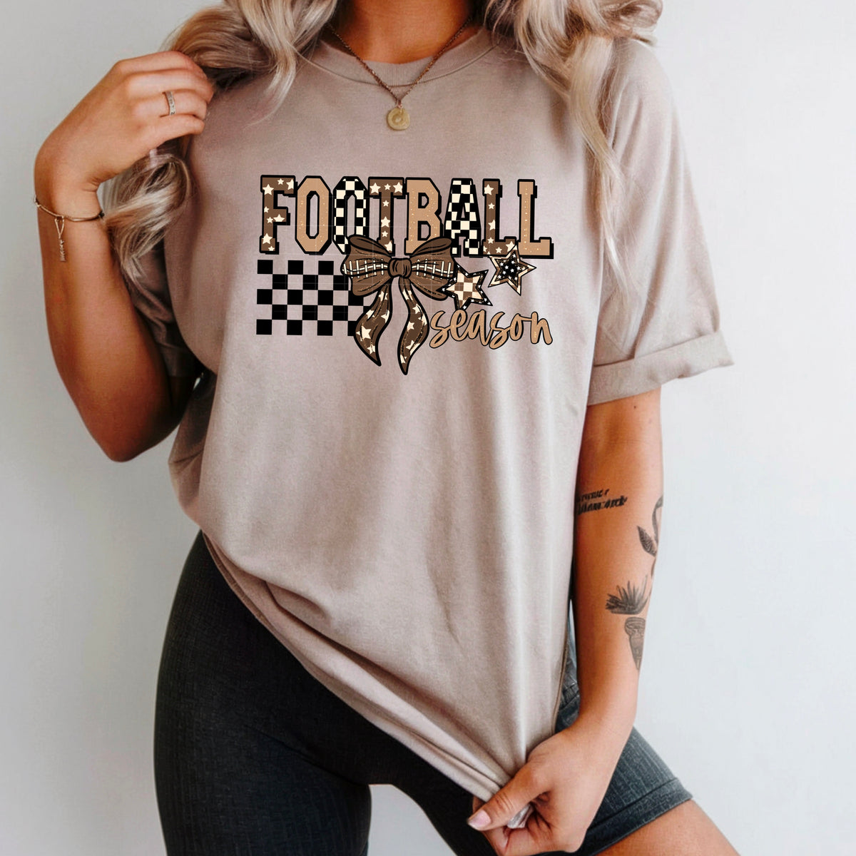 Football Season with bow CSC DTF transfer