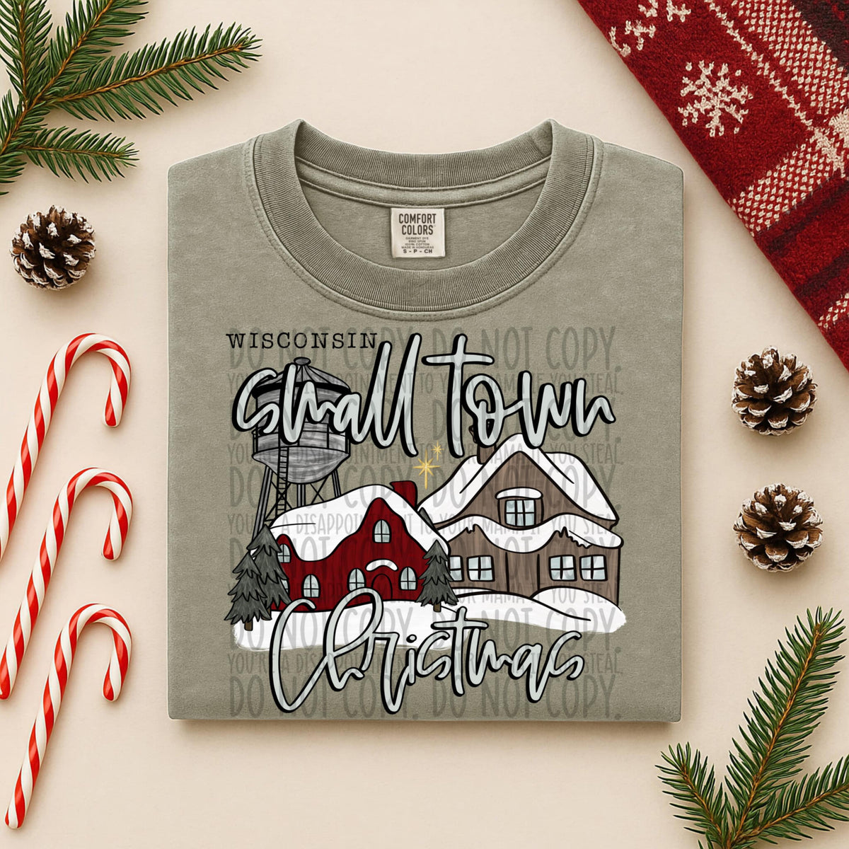 Wisconsin Small town Christmas (SWD) DTF Transfer