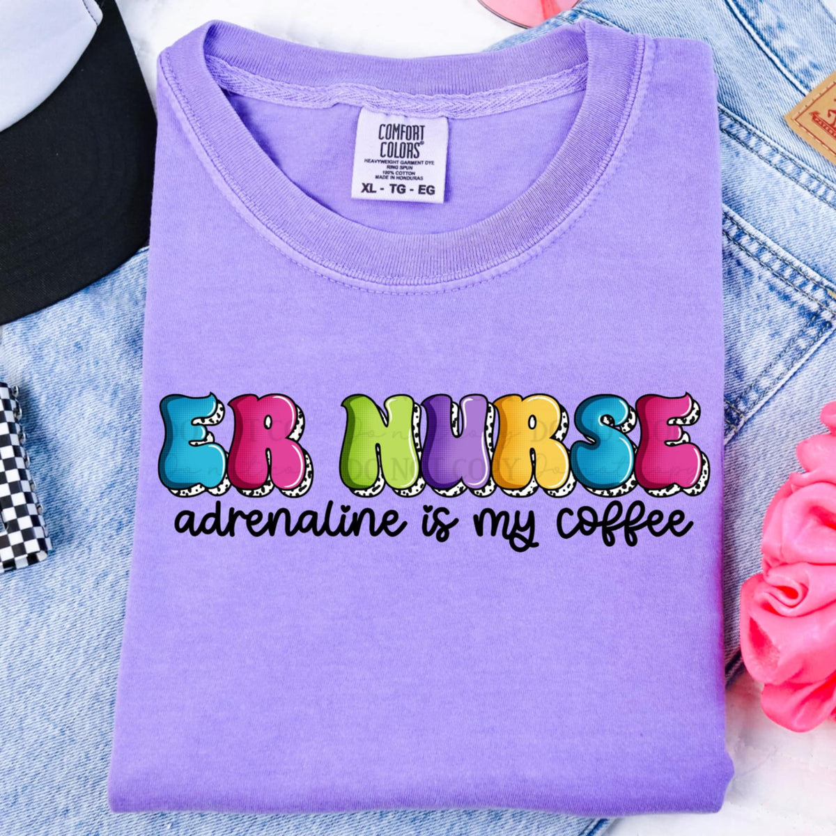 ER nurse adrenaline is my coffee (ABD) 92340 DTF transfer