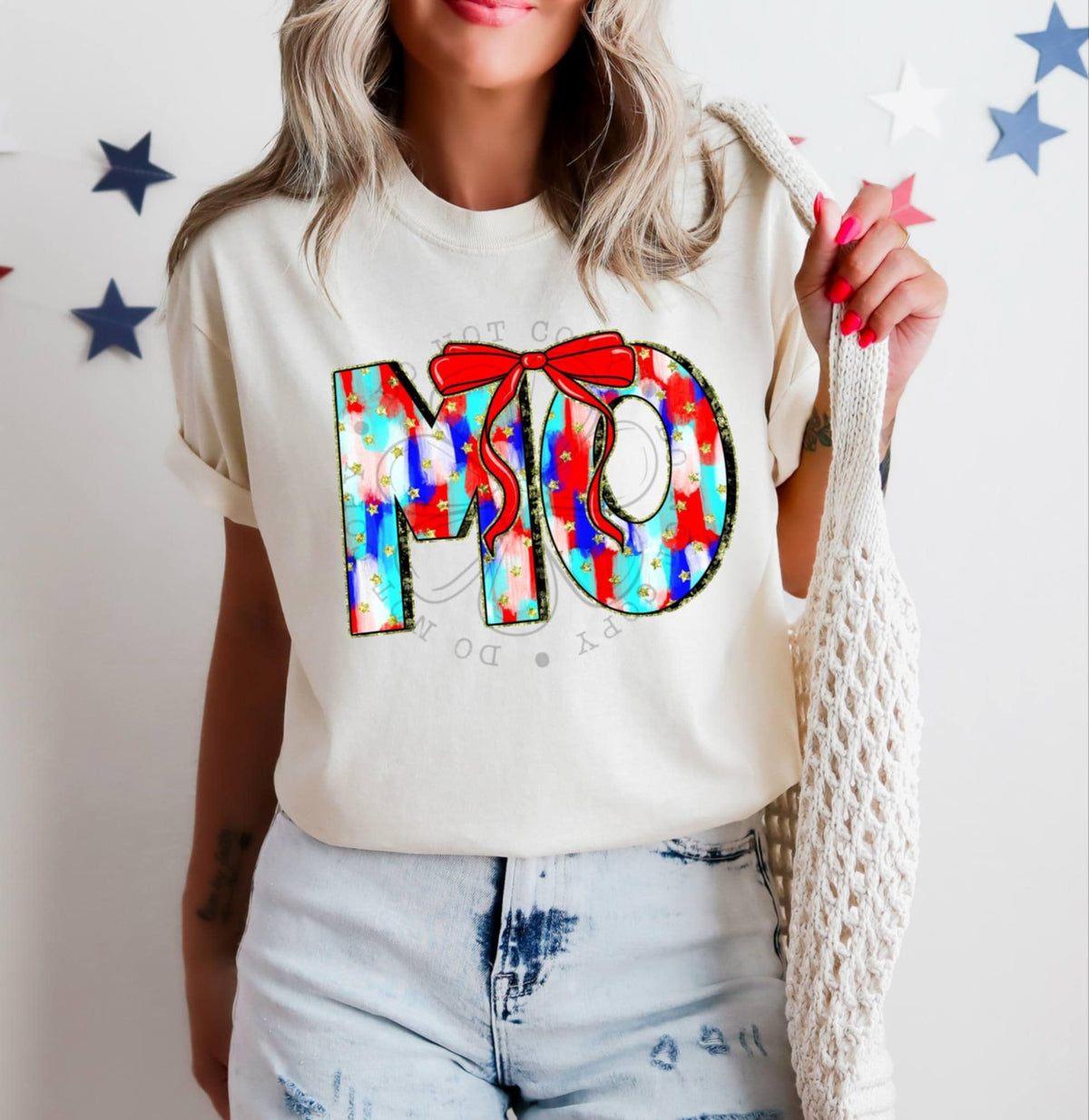 Patriotic brushstroke states DTF transfers